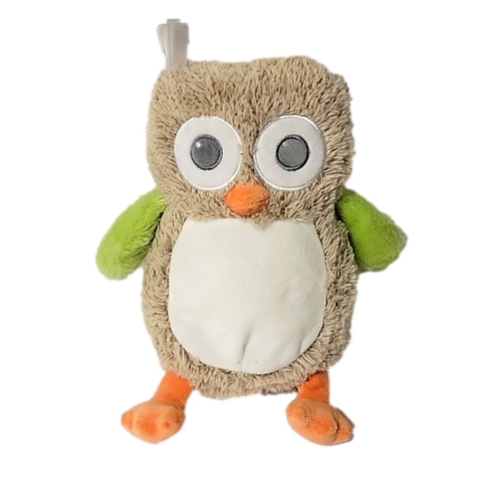 𝅺plush OWL rattle stuffed animal from Blankets and Beyond
